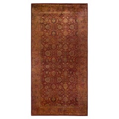 Contemporary Overdyed Hand Knotsted Wool Gold Area Rug (Tapis de sol en laine surteintée doré)