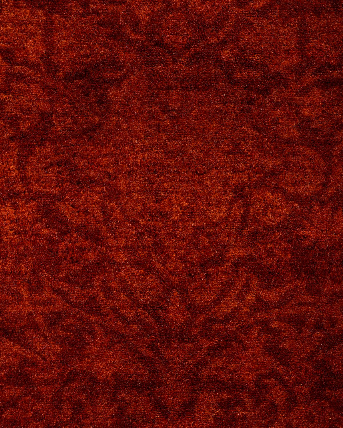 Pakistano Contemporary Overdyed Hand Knotted Wool Gold Runner 2' 7