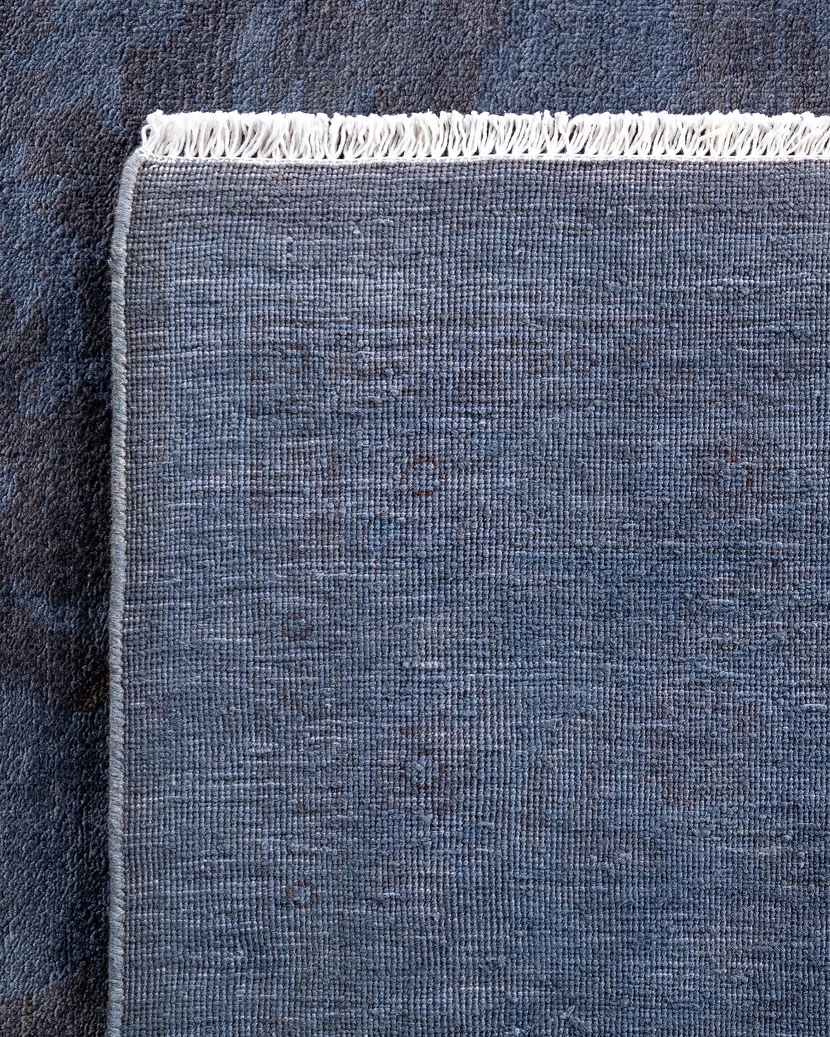 XXIe siècle et contemporain Contemporary Tapis de sol en laine surteinte nouée à la main, de couleur grise 10' 1