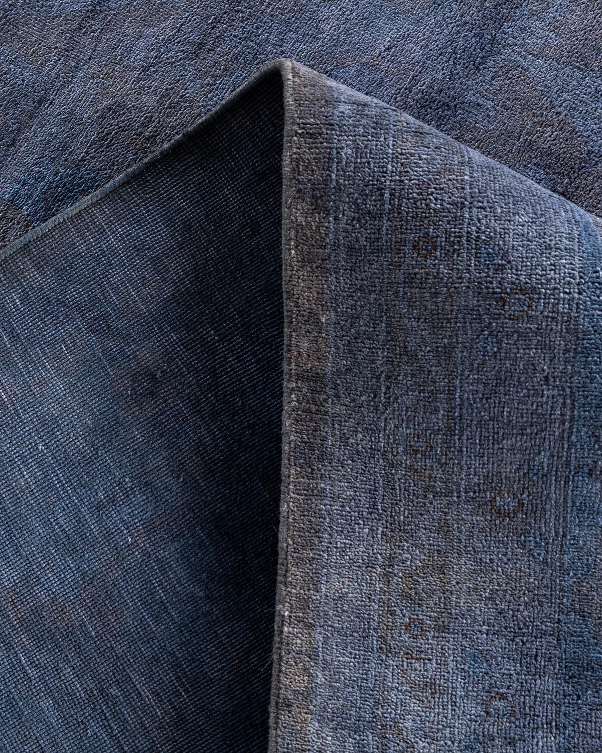 Laine Contemporary Tapis de sol en laine surteinte nouée à la main, de couleur grise 10' 1