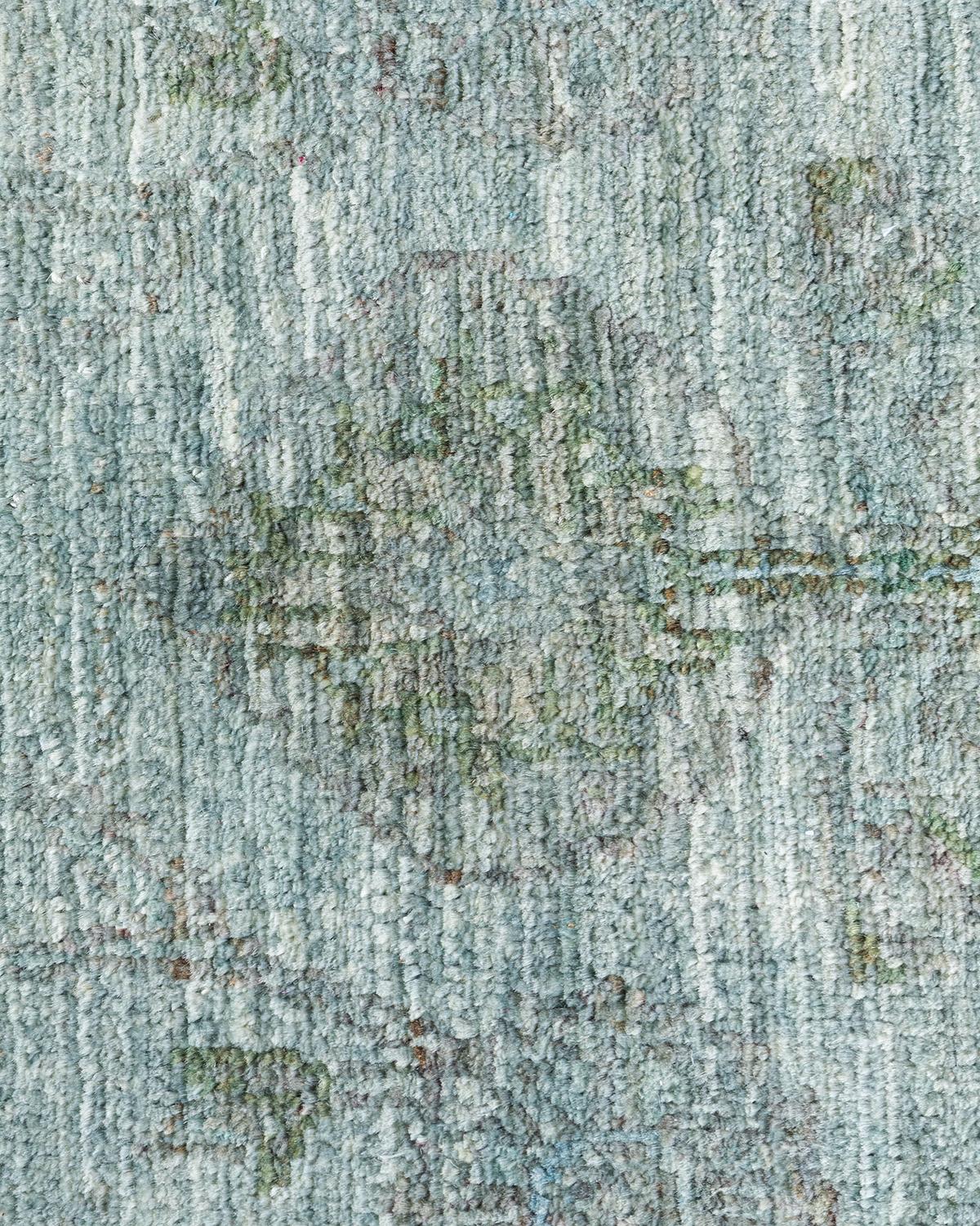 Contemporary Overdyed Hand Knotted Wool Gray Area Rug 4' 2