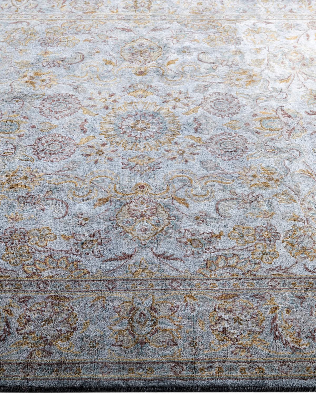 Alfombra de lana teñida a mano gris contemporánea 1,80 x 1,80 cm en Nuevo estado para la venta en Norwalk, CT