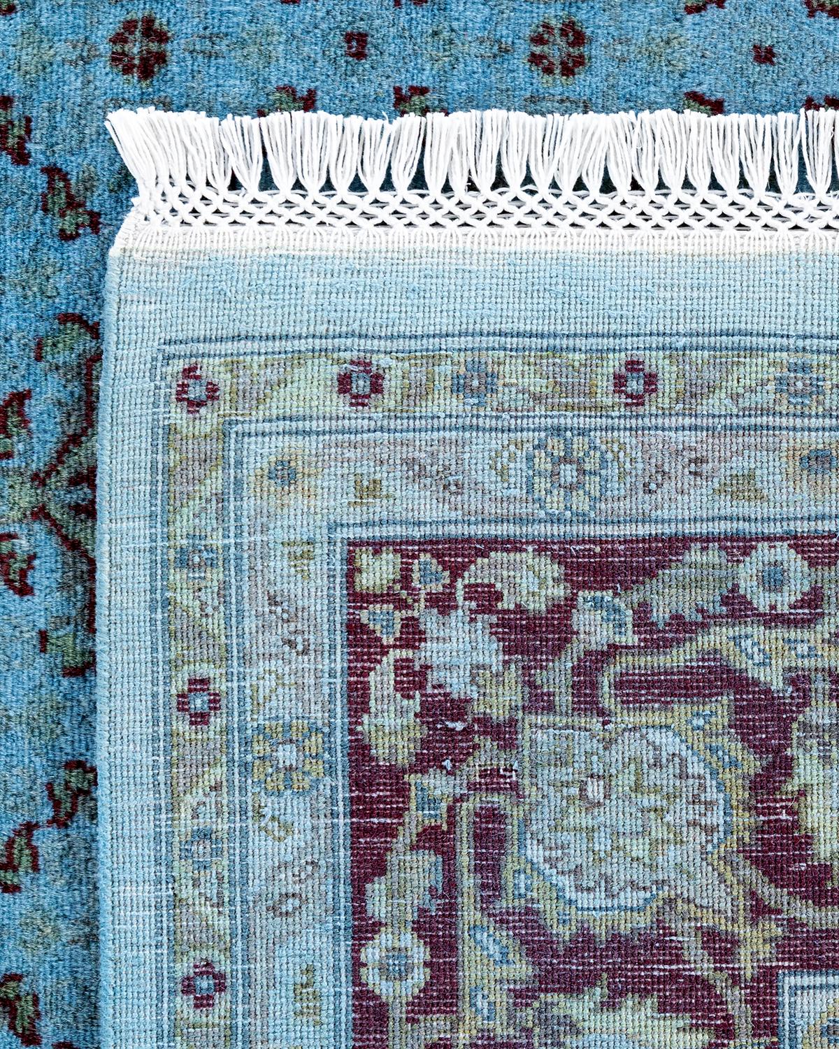 XXIe siècle et contemporain Contemporary Overdyed Hand Knotted Wool Gray Area Rug 6' 1