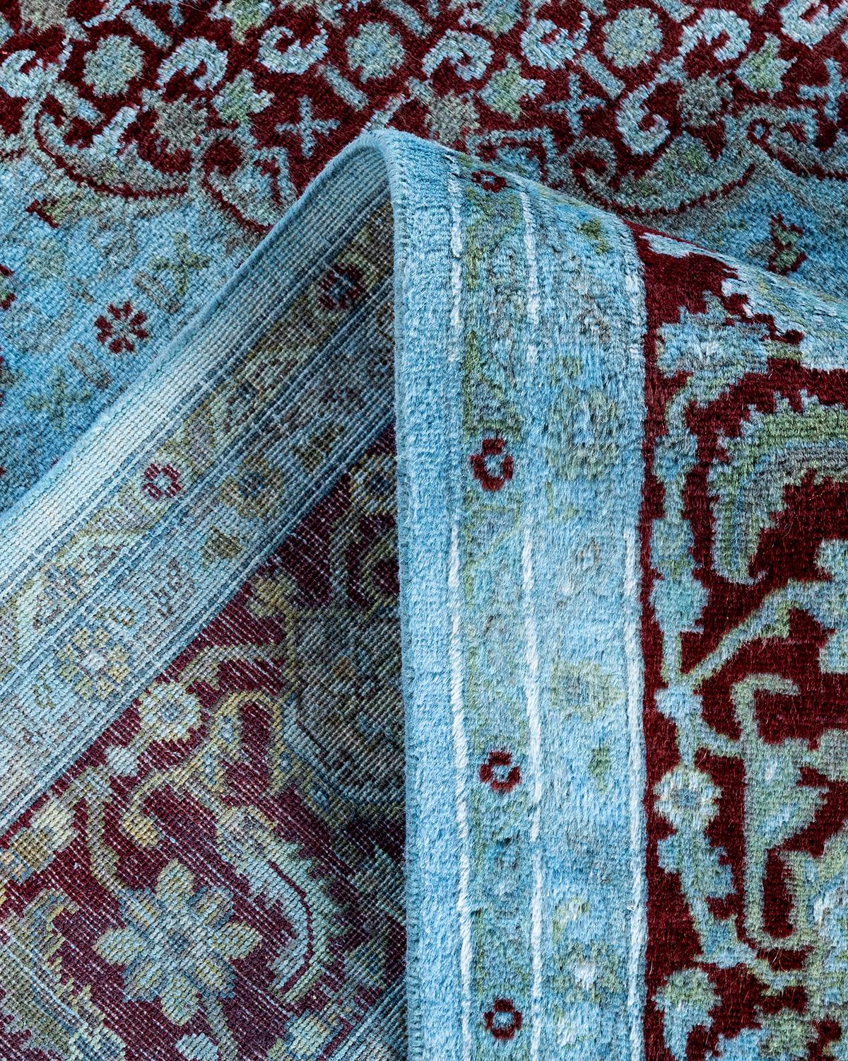 Laine Contemporary Overdyed Hand Knotted Wool Gray Area Rug 6' 1