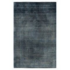 Contemporary Overdyed Hand Knotted Wool Gray Area Rug 6' 3" x 9' 5"