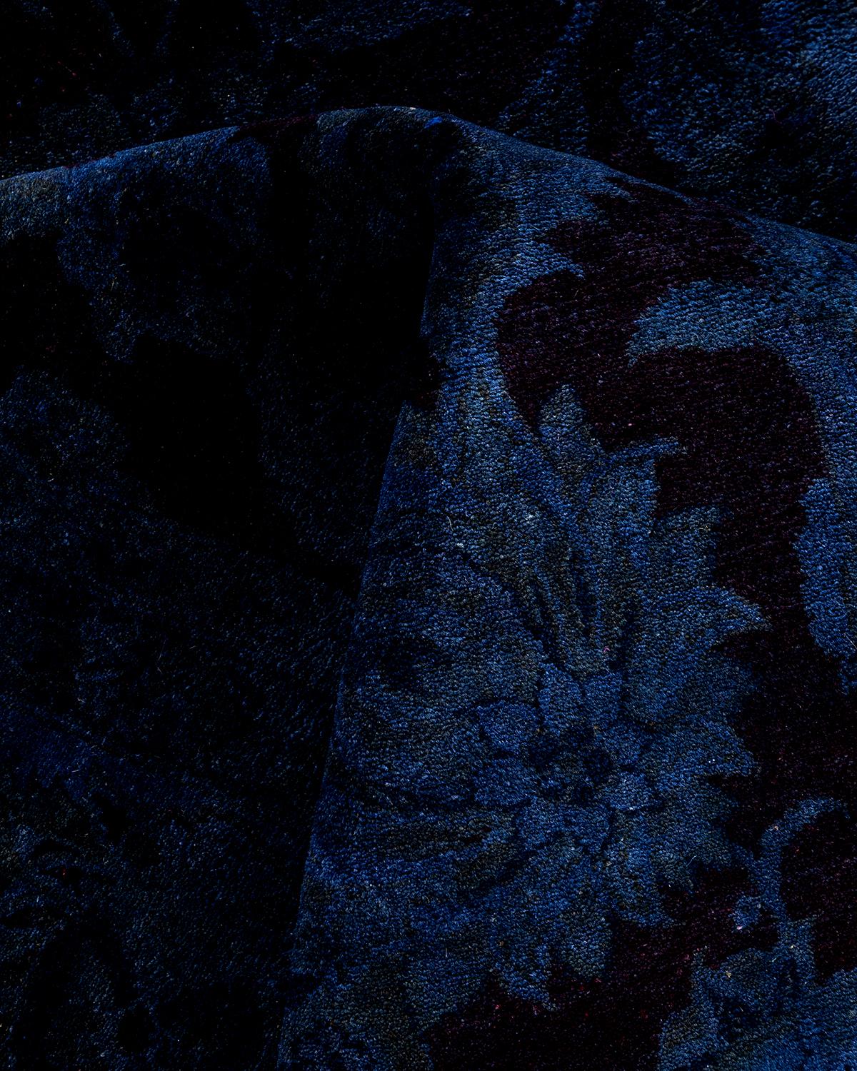 Contemporary Overdyed Hand Knots Rugs (Tappeto di lana grigio) 8' 3