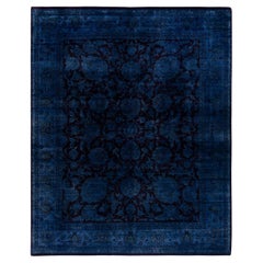 Contemporary Overdyed Hand Knots Rugs (Tappeto di lana grigio) 8' 3" x 10' 2"