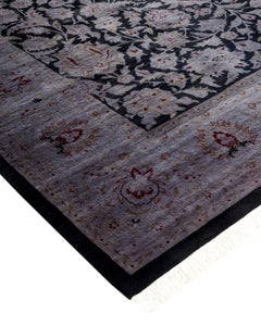 Contemporary Overdyed Hand Knotted Wool Gray Area Rugs (Tappeto di lana grigio)