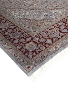Contemporary Overdyed Hand Knotted Wool Gray Area Rug