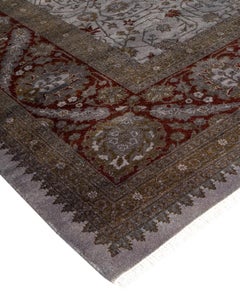 Contemporary Overdyed Hand Knotted Wool Gray Area Rugs (Tappeto di lana grigio)
