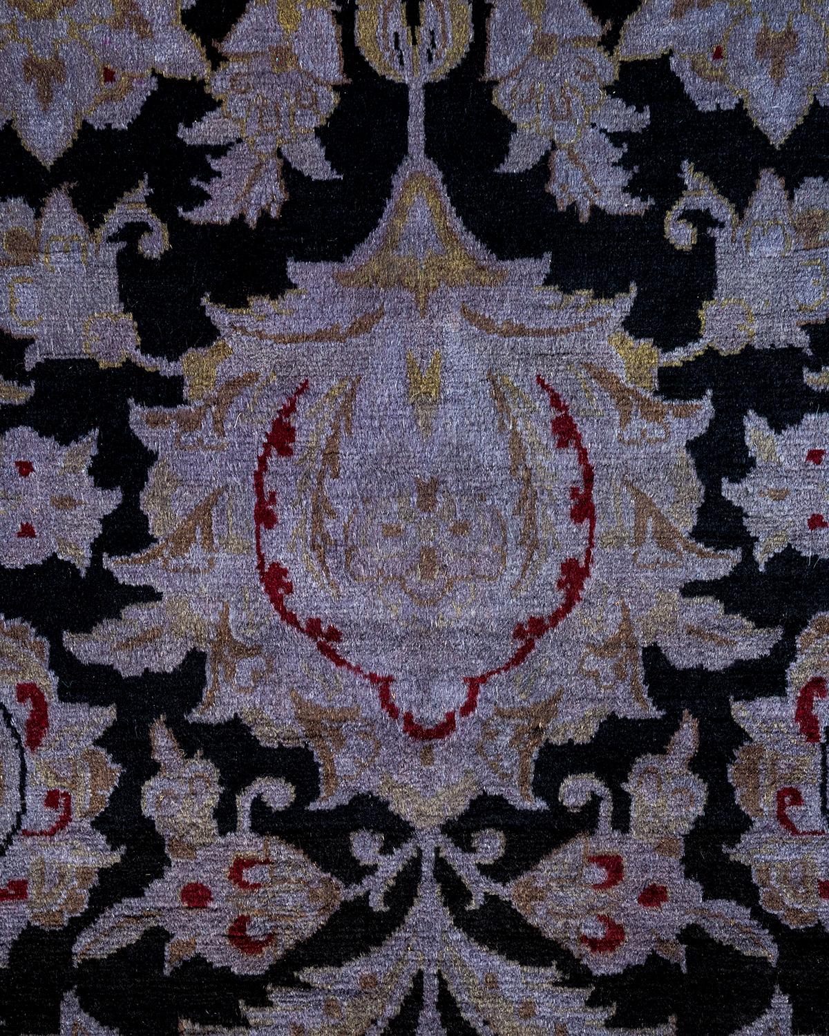 Alfombra de lana teñida a mano gris contemporánea Pakistaní en venta