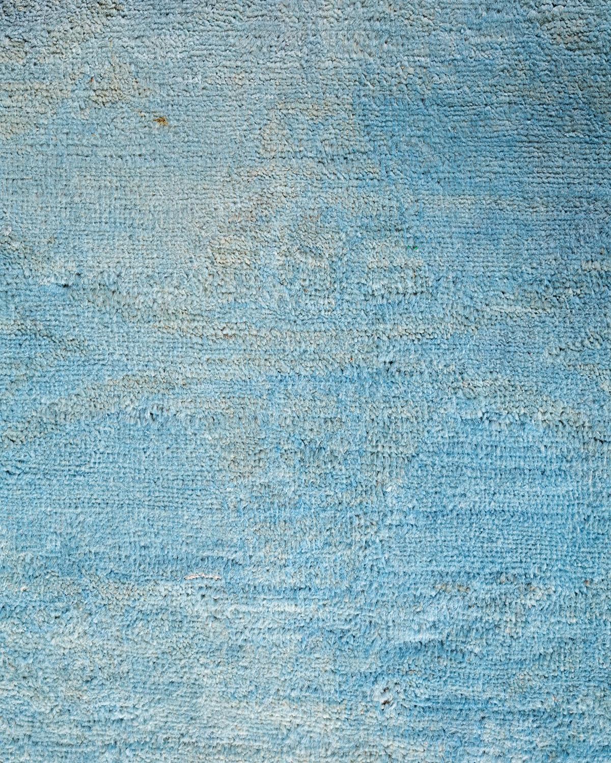 Alfombra de lana teñida a mano gris contemporánea Pakistaní en venta