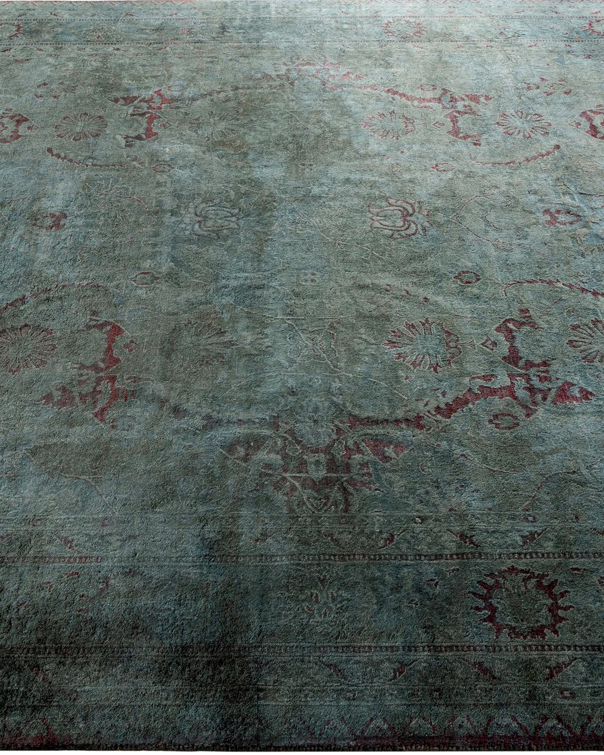 Alfombra de lana teñida a mano gris contemporánea en Nuevo estado para la venta en Norwalk, CT