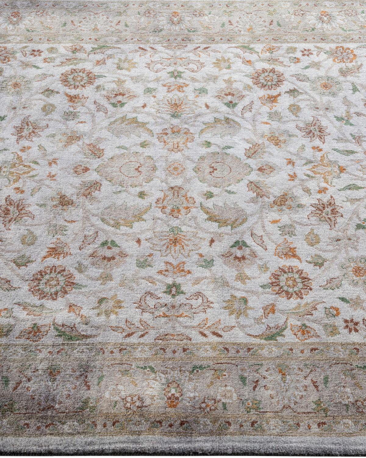 Contemporary Overdyed Hand Knotted Wool Gray Area Rug (Tapis de sol surdimensionné en laine grise nouée à la main) Neuf - En vente à Norwalk, CT