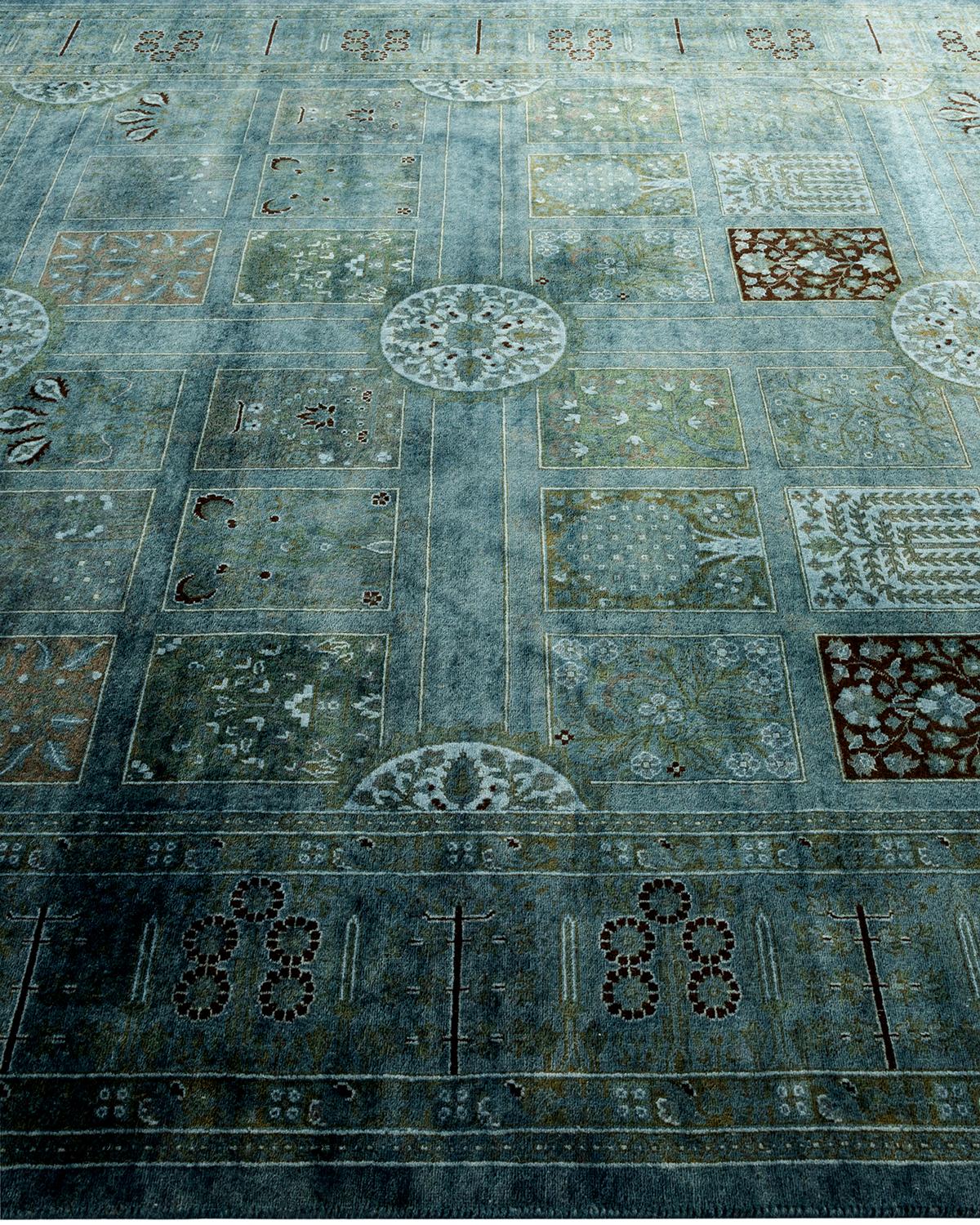 Contemporary Overdyed Hand Knotted Wool Gray Area Rug In New Condition For Sale In Norwalk, CT