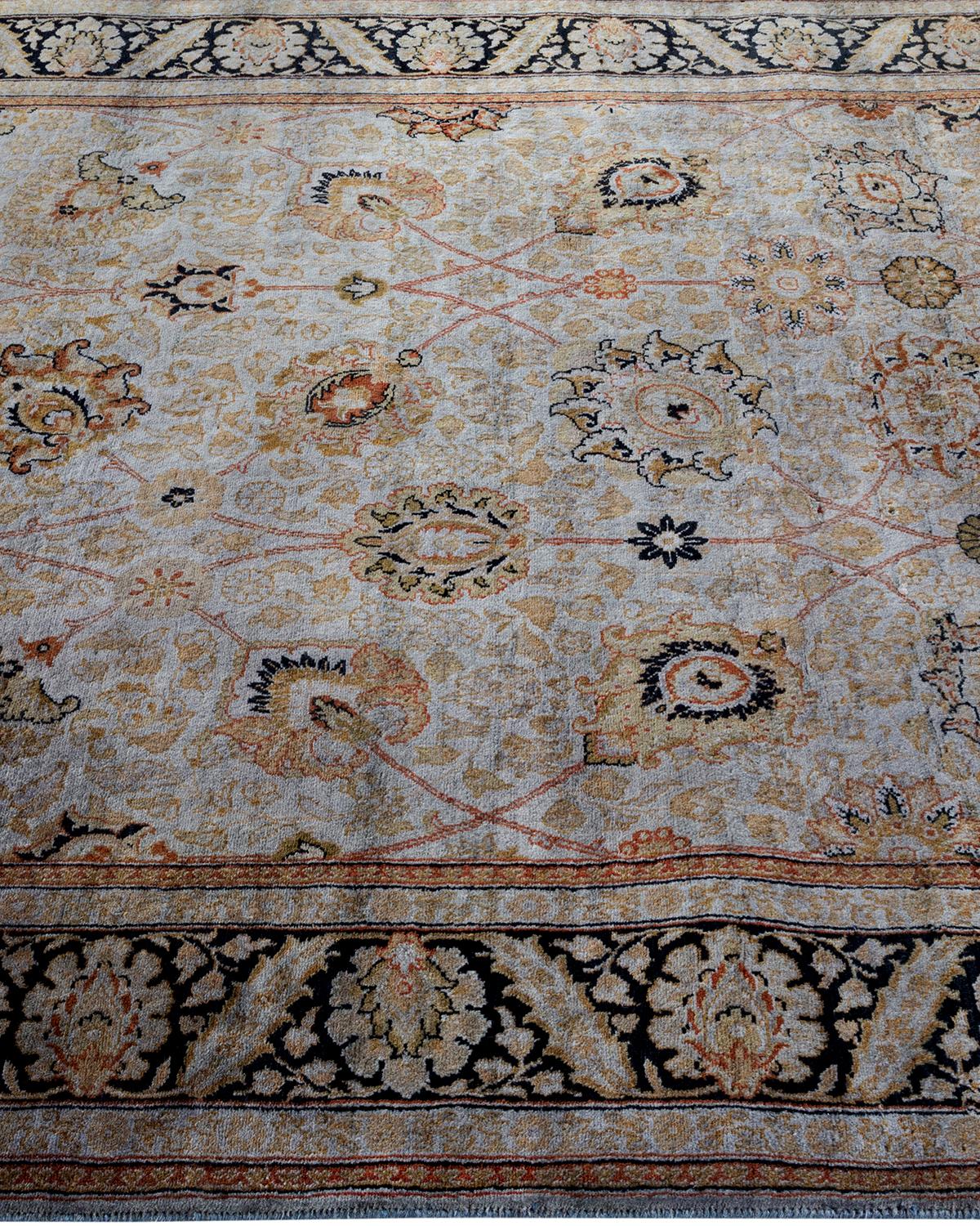 Contemporary Overdyed Hand Knotted Wool Gray Area Rug im Zustand „Neu“ im Angebot in Norwalk, CT