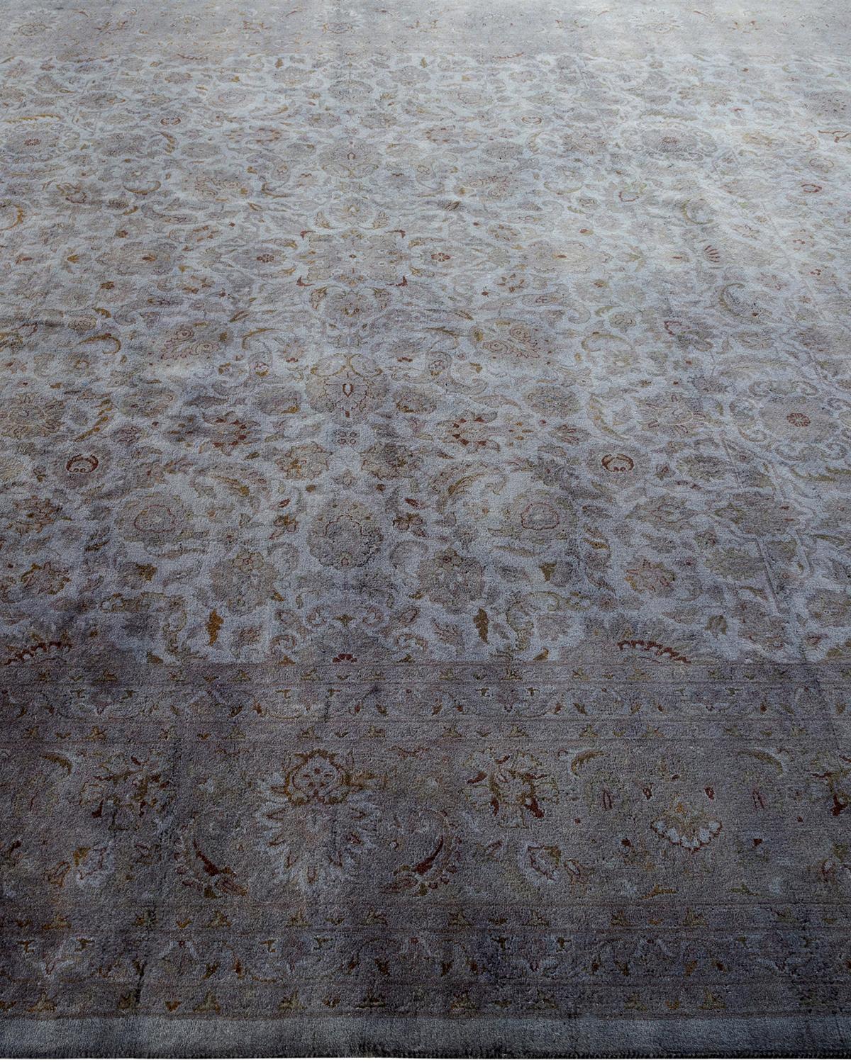 Alfombra de lana teñida a mano gris contemporánea en Nuevo estado para la venta en Norwalk, CT