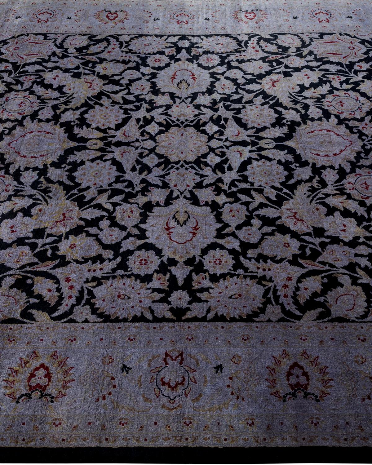 Alfombra de lana teñida a mano gris contemporánea en Nuevo estado para la venta en Norwalk, CT