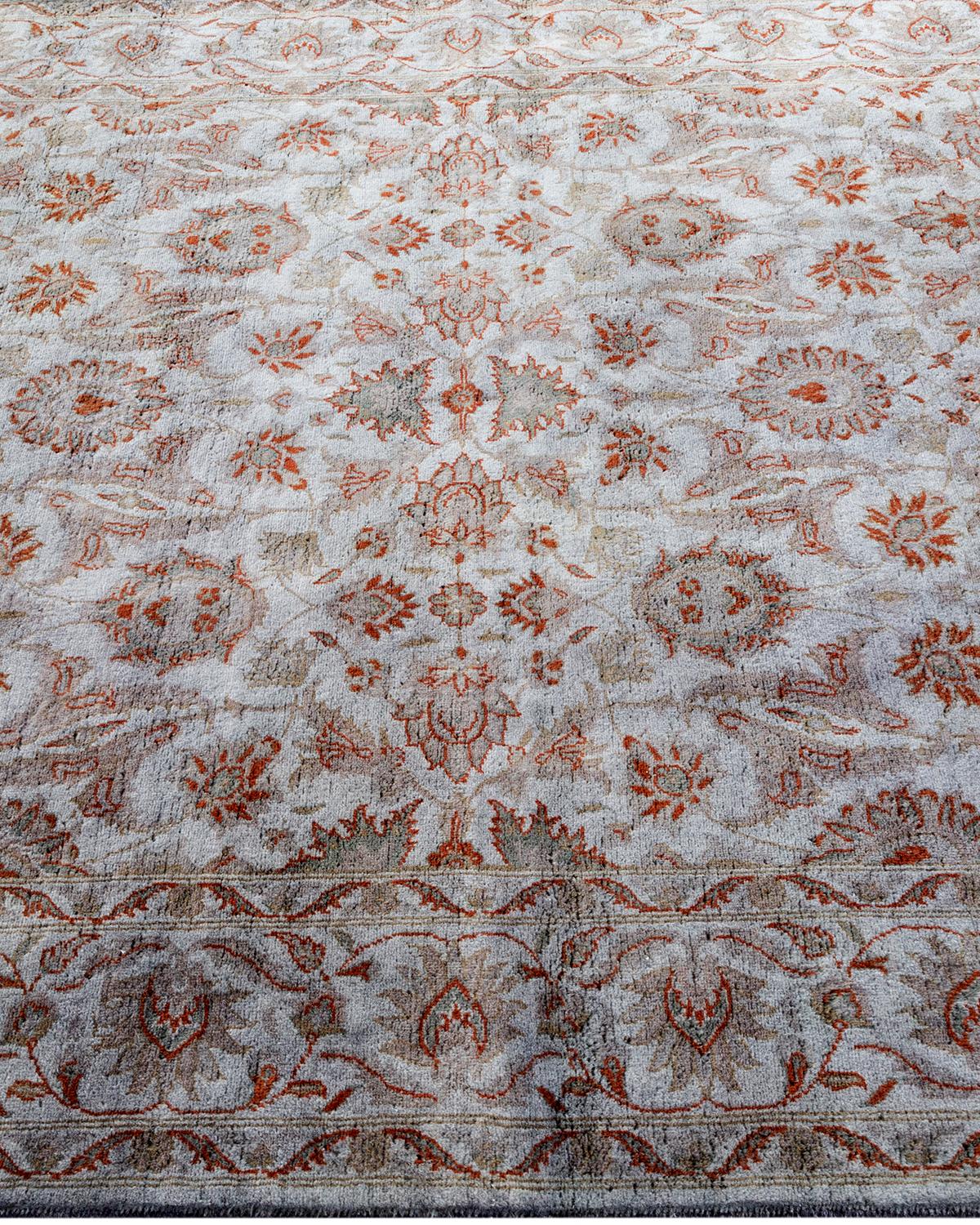 Contemporary Overdyed Hand Knotted Wool Gray Area Rug im Zustand „Neu“ im Angebot in Norwalk, CT