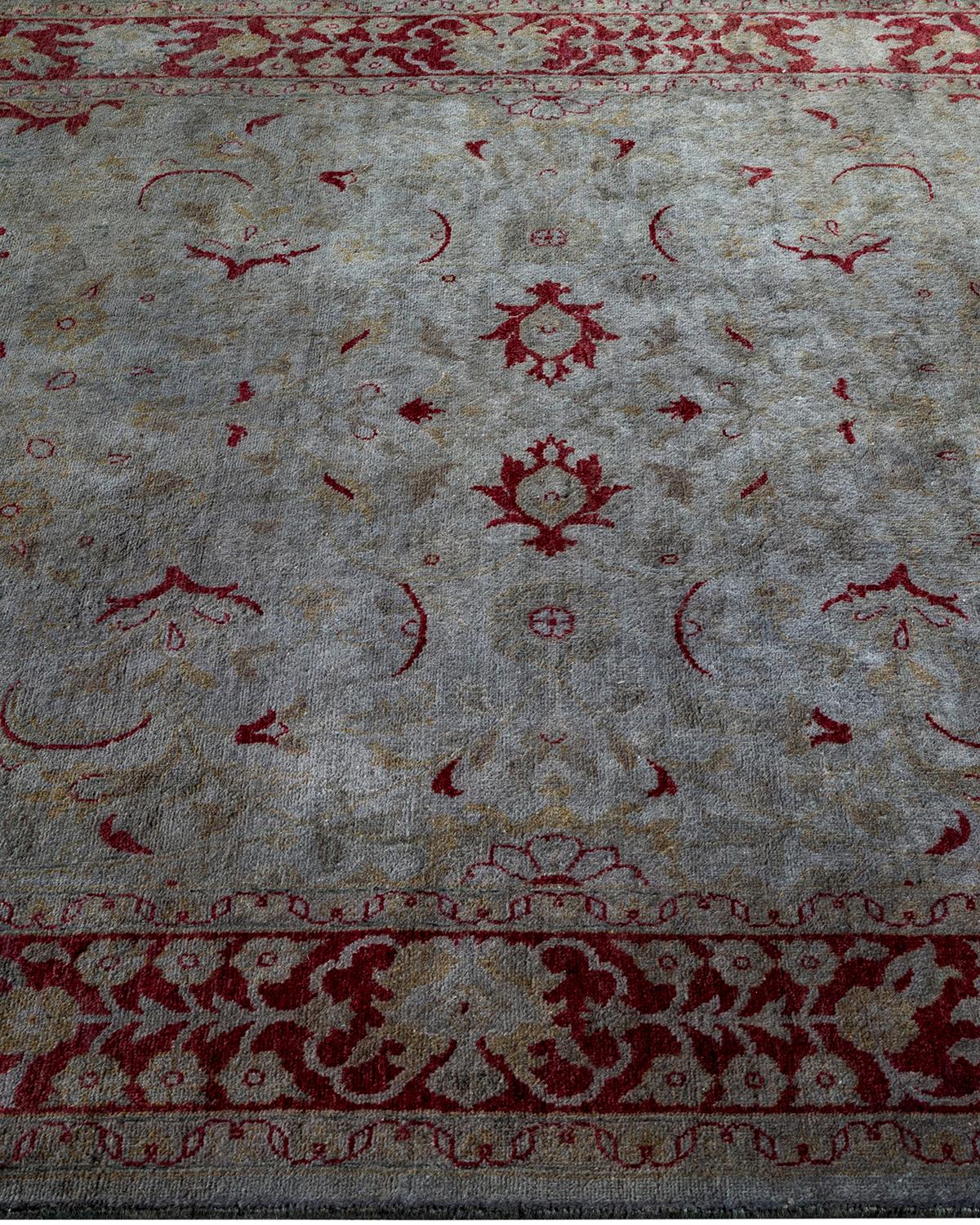 Alfombra de lana teñida a mano gris contemporánea en Nuevo estado para la venta en Norwalk, CT