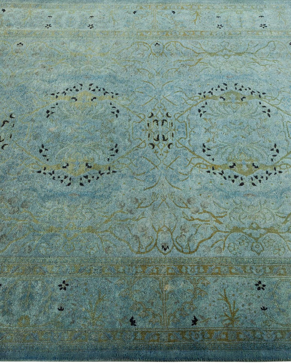 Contemporary Overdyed Hand Knotted Wool Gray Area Rug im Zustand „Neu“ im Angebot in Norwalk, CT