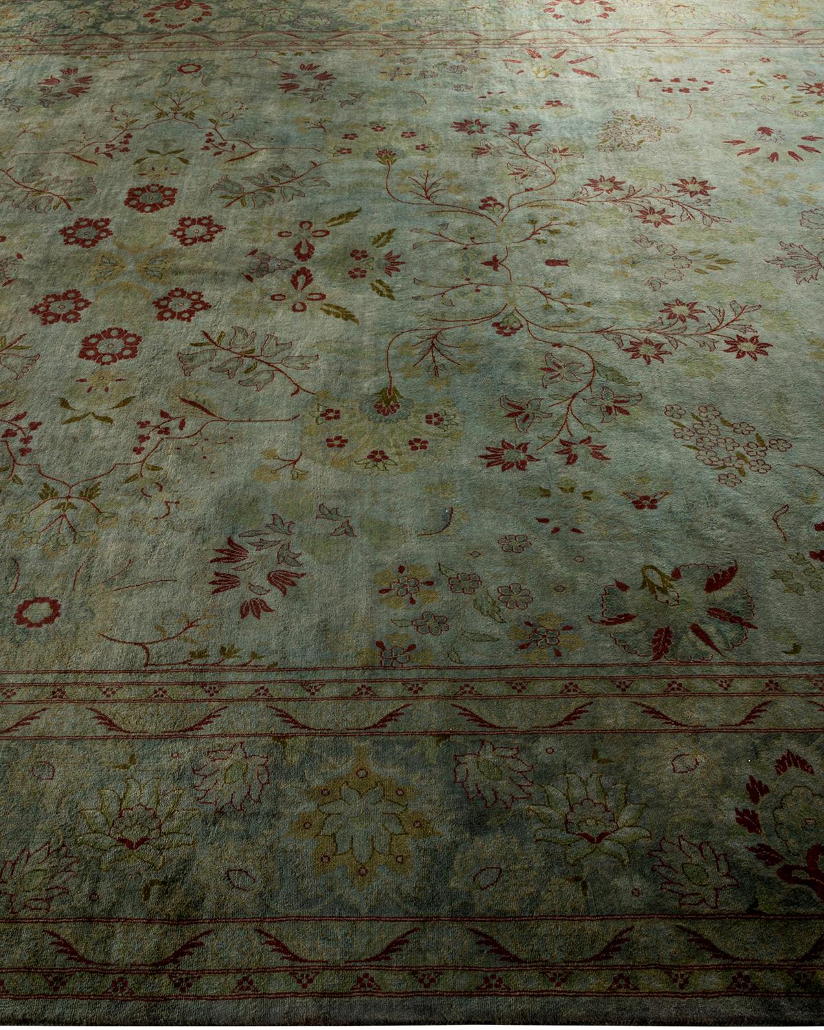 Contemporary Overdyed Hand Knotted Wool Gray Area Rug In New Condition For Sale In Norwalk, CT