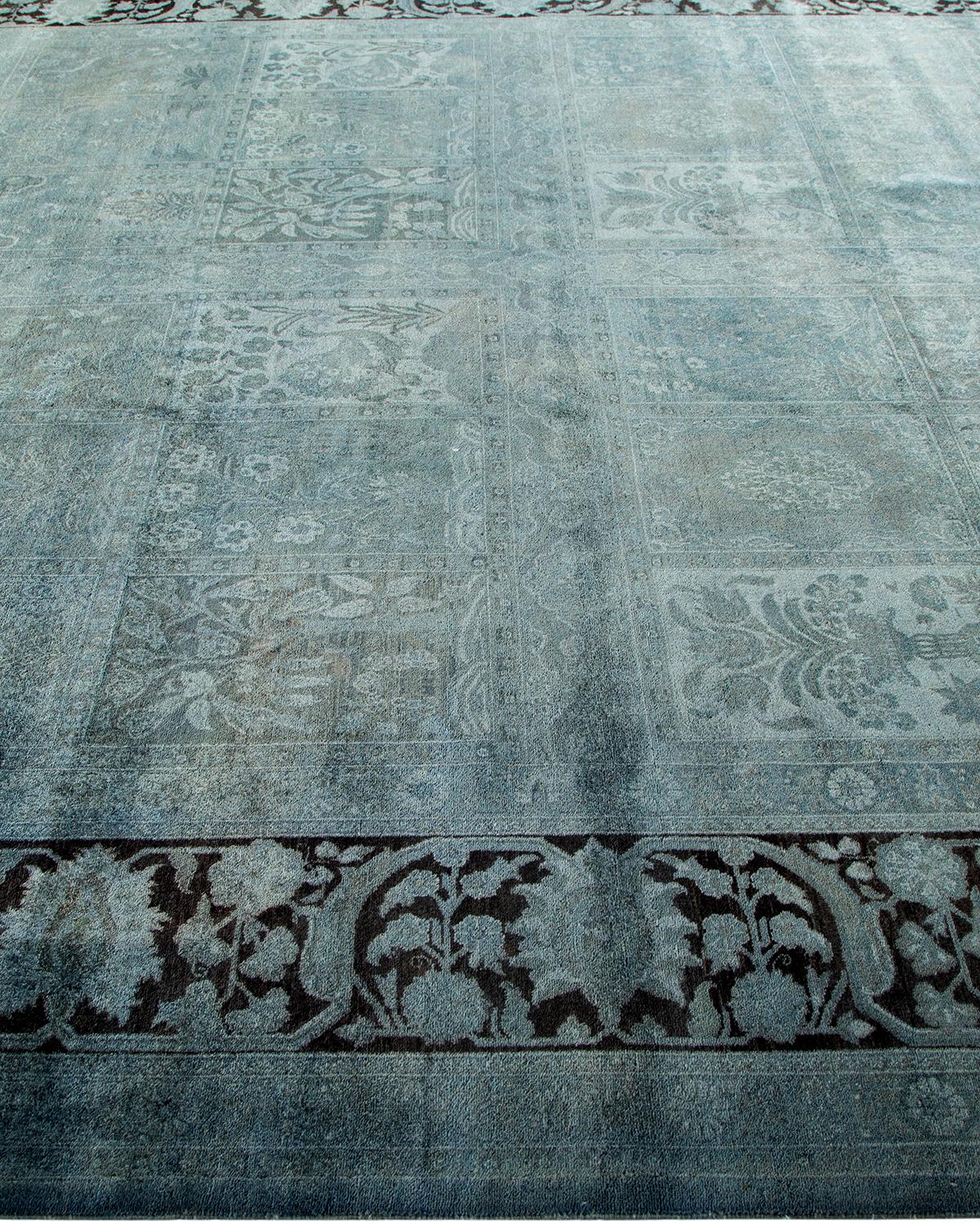 Contemporary Overdyed Hand Knotted Wool Gray Area Rugs (Tappeto di lana grigio) In condizioni Nuovo in vendita a Norwalk, CT