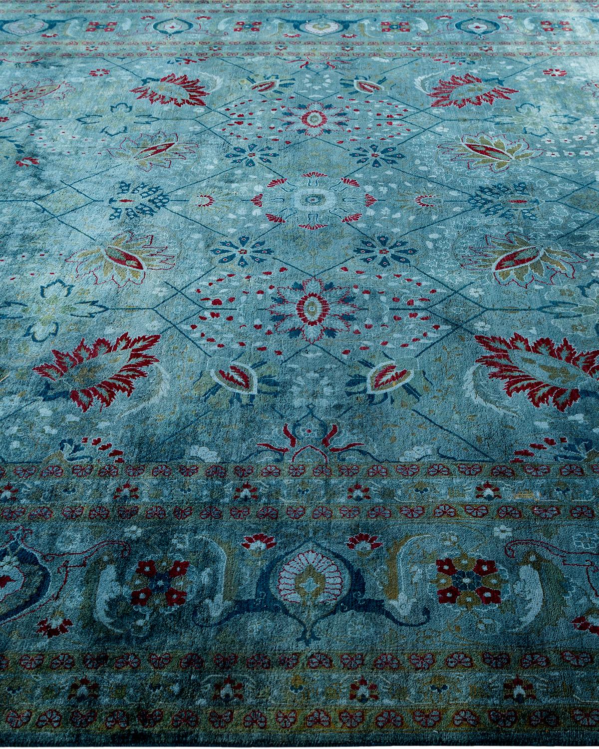 Contemporary Overdyed Hand Knotted Wool Gray Area Rugs (Tappeto di lana grigio) In condizioni Nuovo in vendita a Norwalk, CT