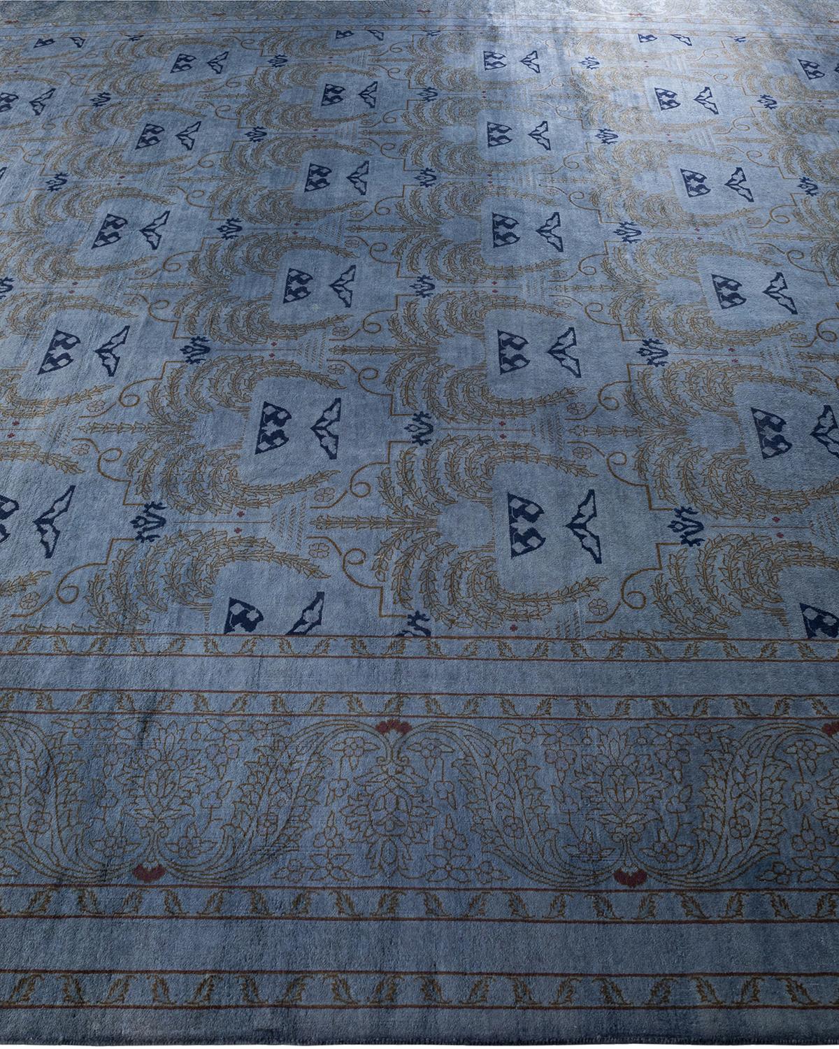Contemporary Overdyed Hand Knotted Wool Gray Area Rug In New Condition For Sale In Norwalk, CT