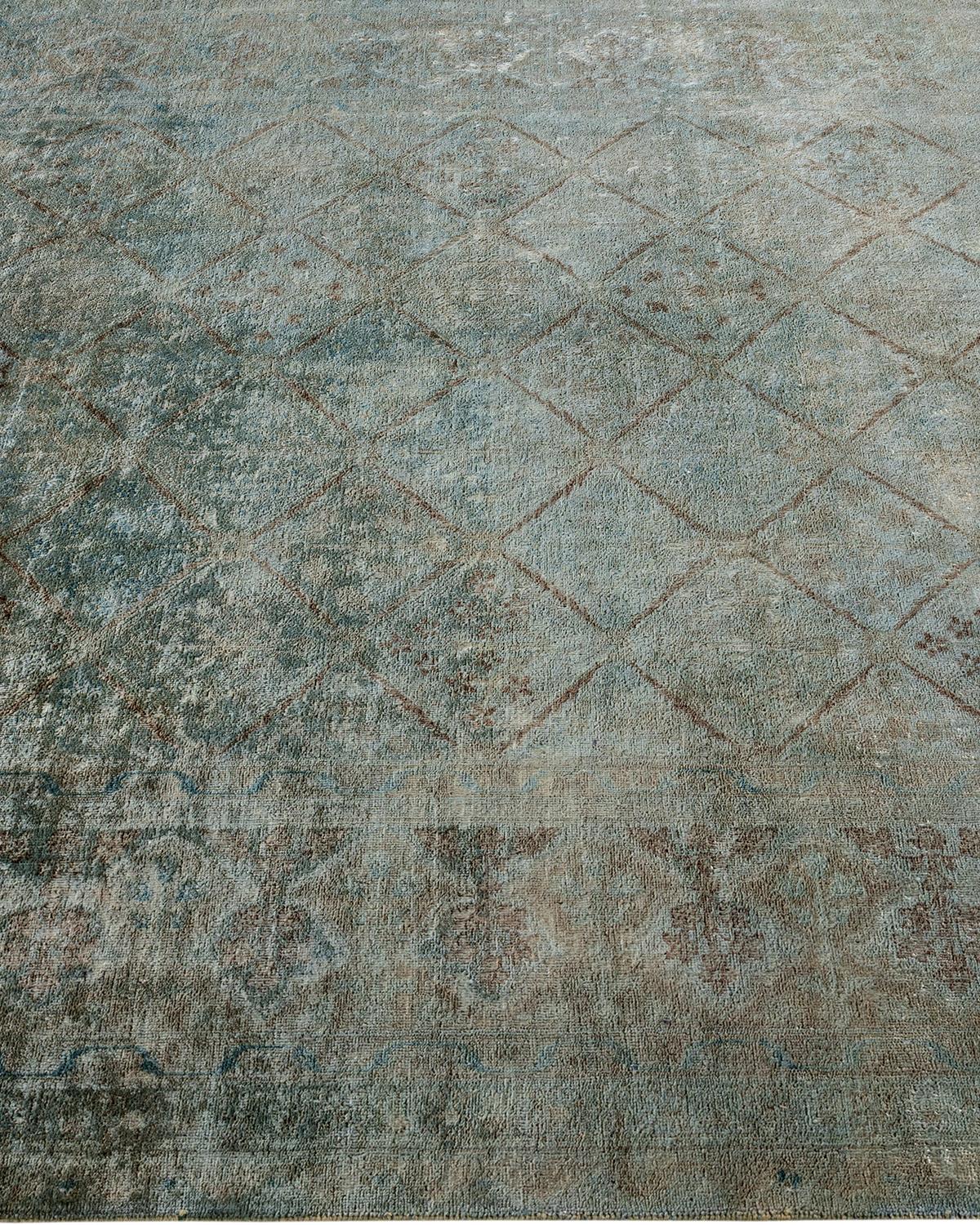 Contemporary Overdyed Hand Knotted Wool Gray Area Rugs (Tappeto di lana grigio) In condizioni Nuovo in vendita a Norwalk, CT