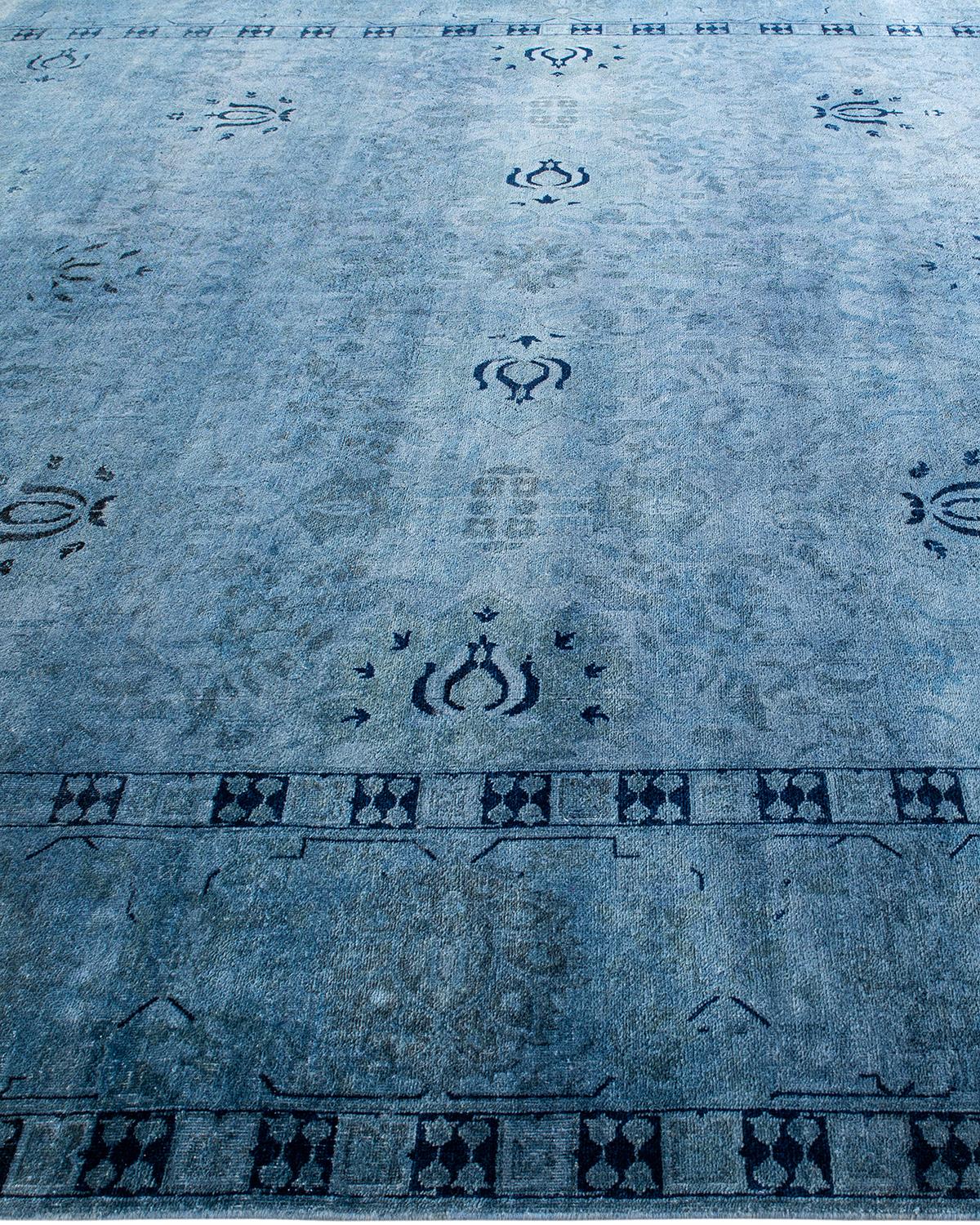 Contemporary Overdyed Hand Knotted Wool Gray Area Rugs (Tappeto di lana grigio) In condizioni Nuovo in vendita a Norwalk, CT