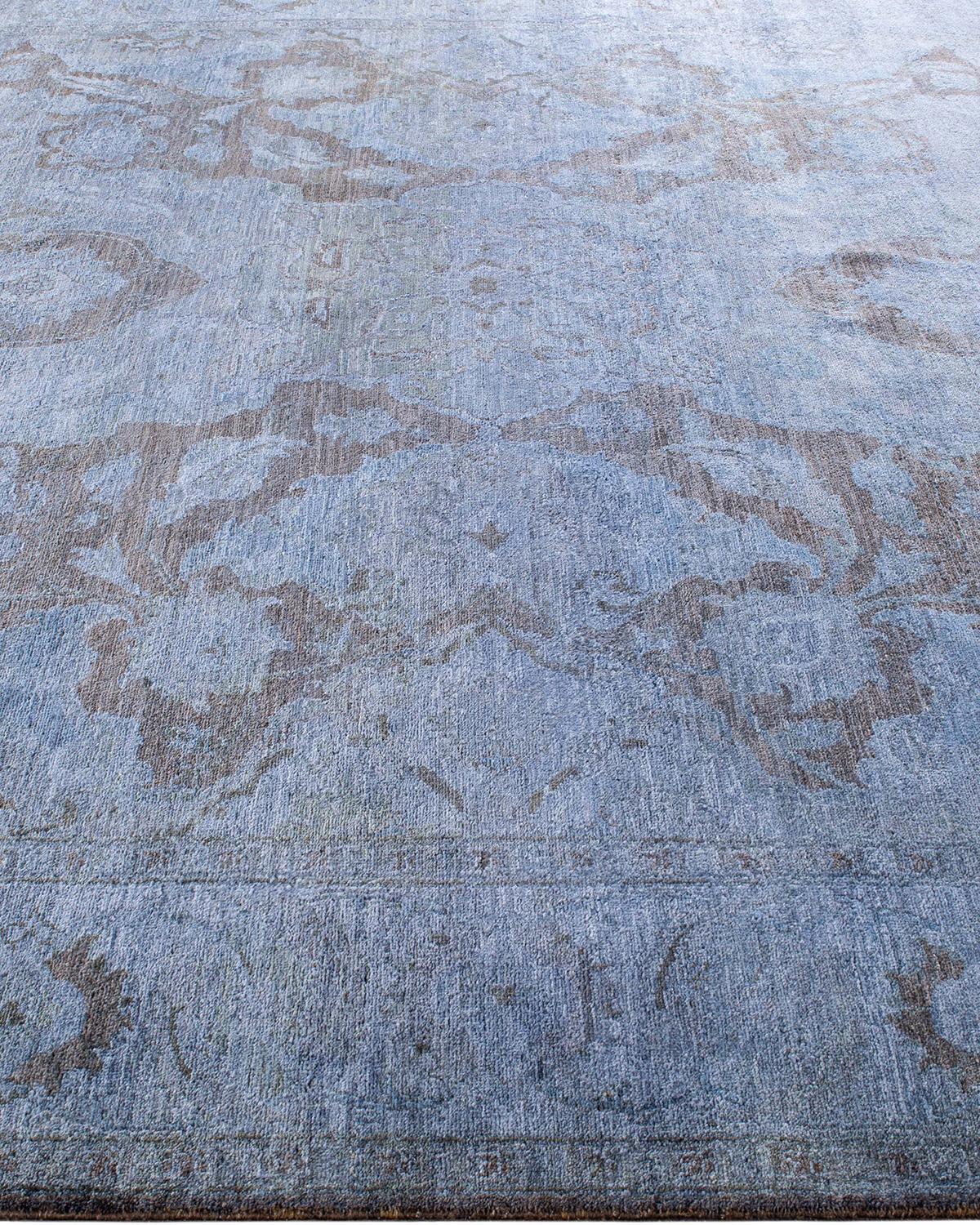 Contemporary Overdyed Hand Knotted Wool Gray Area Rugs (Tappeto di lana grigio) In condizioni Nuovo in vendita a Norwalk, CT