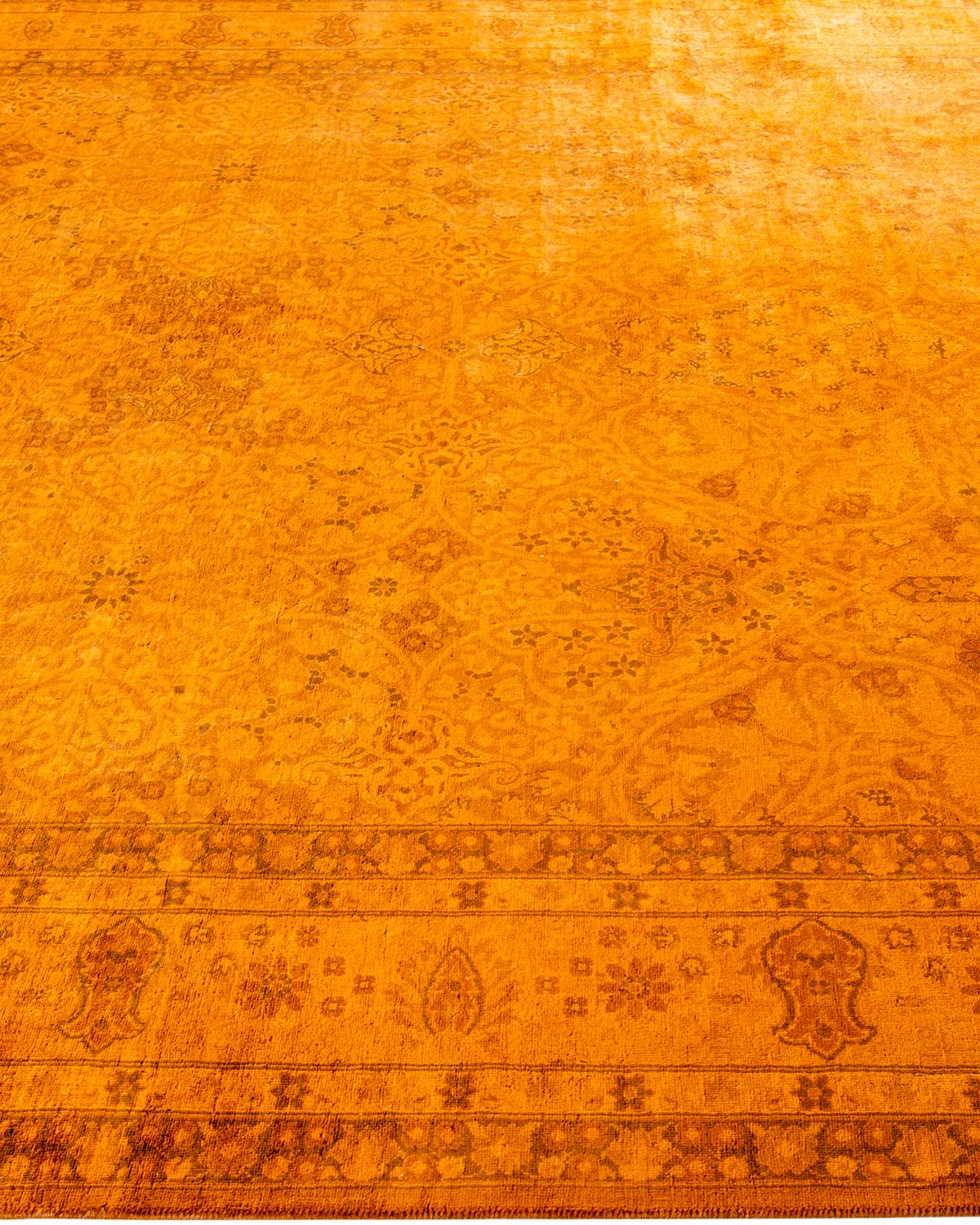 Contemporary Overdyed Hand Knotted Wool Gray Area Rug In New Condition For Sale In Norwalk, CT
