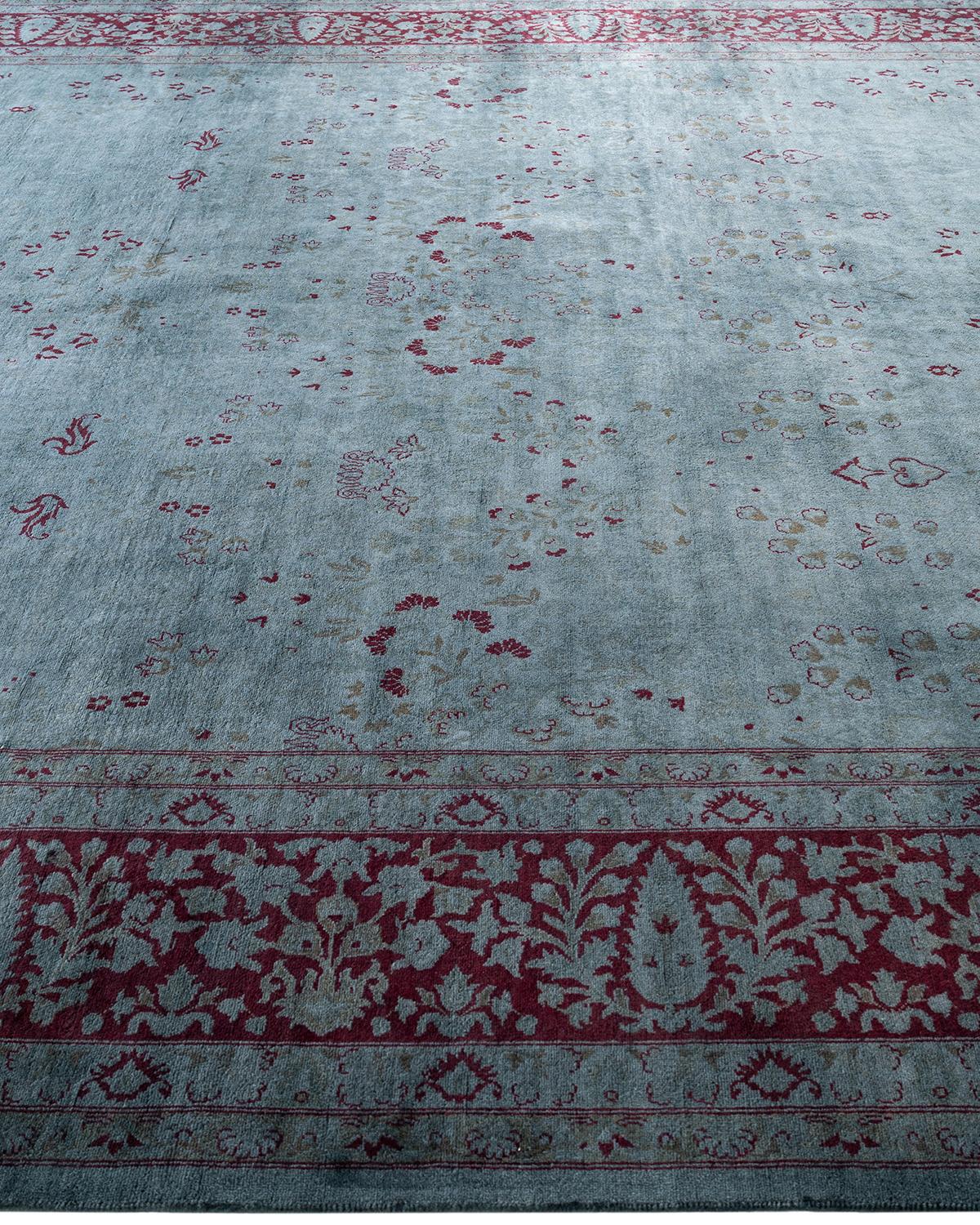 Contemporary Overdyed Hand Knotted Wool Gray Area Rugs (Tappeto di lana grigio) In condizioni Nuovo in vendita a Norwalk, CT