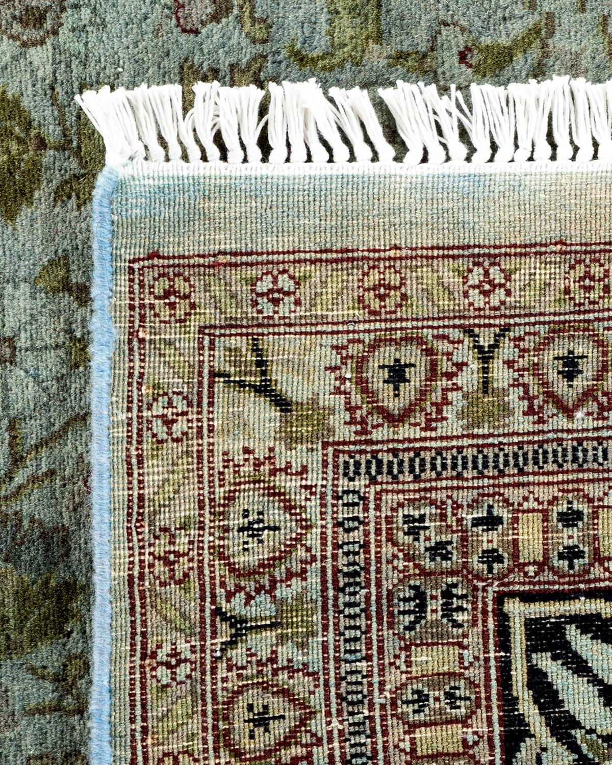 XXI secolo e contemporaneo Contemporary Overdyed Hand Knotted Wool Gray Area Rugs (Tappeto di lana grigio) in vendita