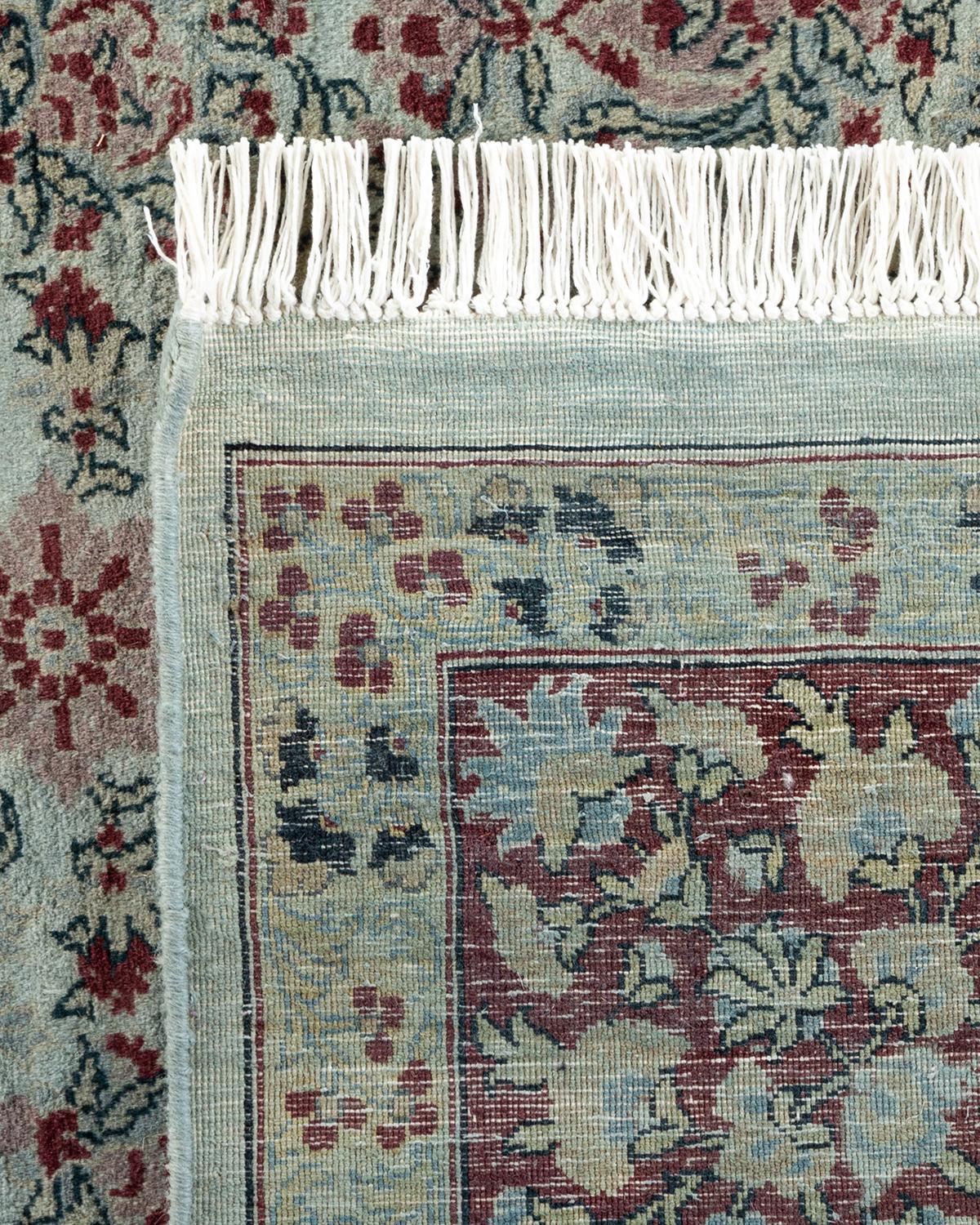 Contemporary Overdyed Hand Knotted Wool Gray Area Rug (21. Jahrhundert und zeitgenössisch) im Angebot