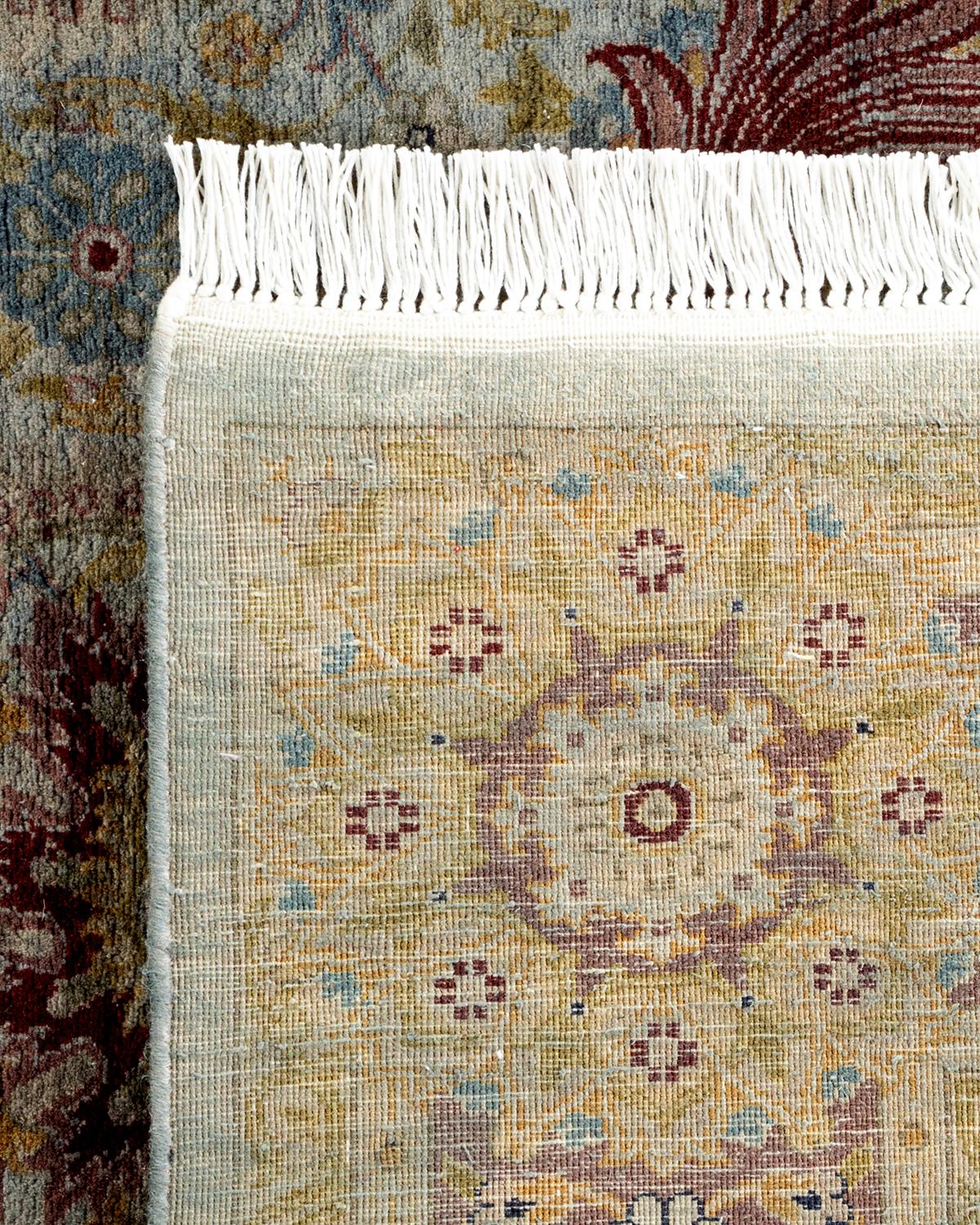 XXI secolo e contemporaneo Contemporary Overdyed Hand Knotted Wool Gray Area Rugs (Tappeto di lana grigio) in vendita