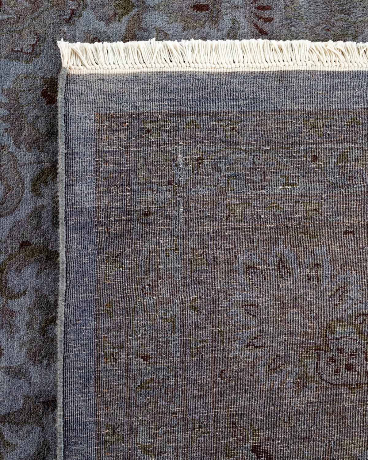 Alfombra de lana teñida a mano gris contemporánea Siglo XXI y contemporáneo en venta