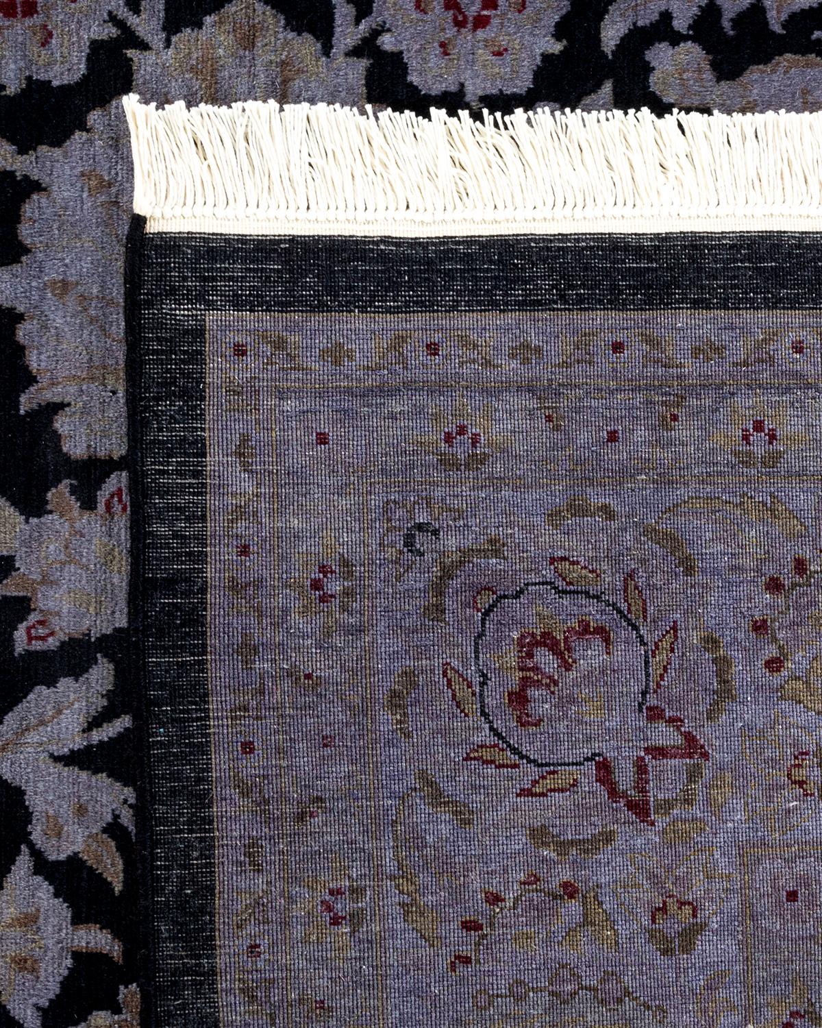 Alfombra de lana teñida a mano gris contemporánea Siglo XXI y contemporáneo en venta
