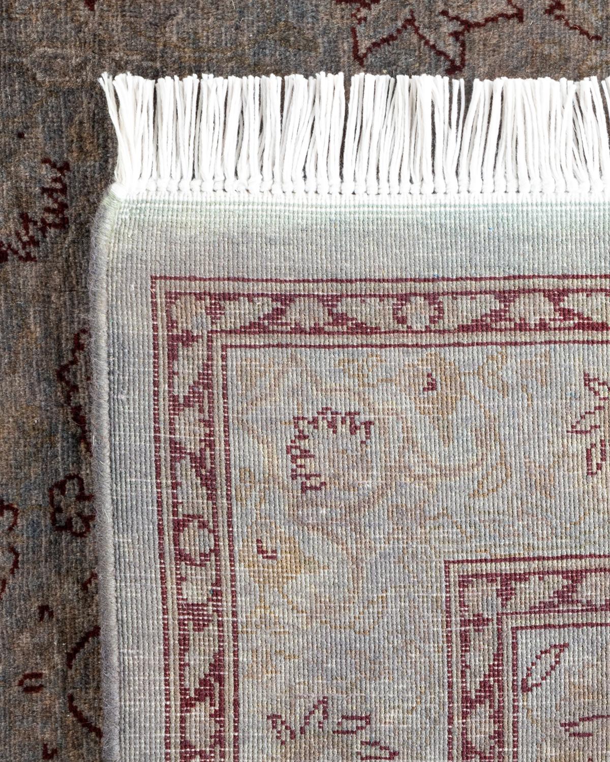 Alfombra de lana teñida a mano gris contemporánea Siglo XXI y contemporáneo en venta