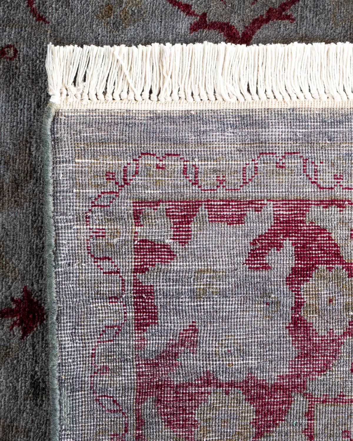 Alfombra de lana teñida a mano gris contemporánea Siglo XXI y contemporáneo en venta