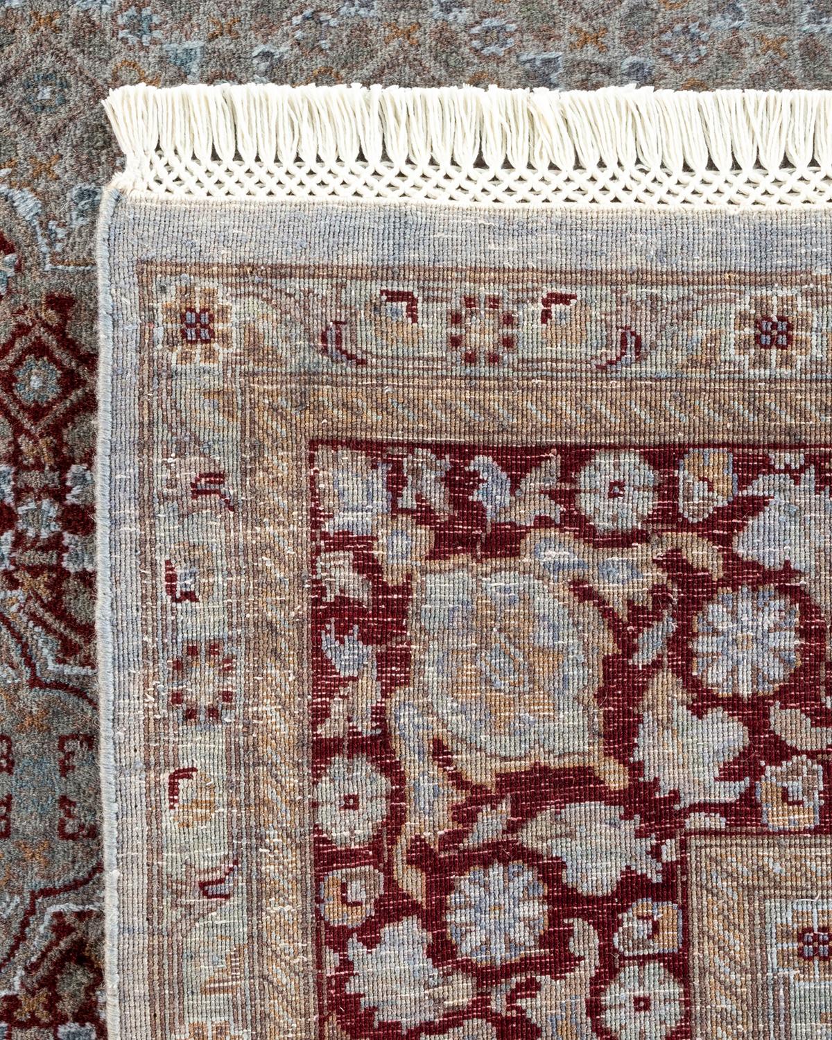 XXI secolo e contemporaneo Contemporary Overdyed Hand Knotted Wool Gray Area Rugs (Tappeto di lana grigio) in vendita