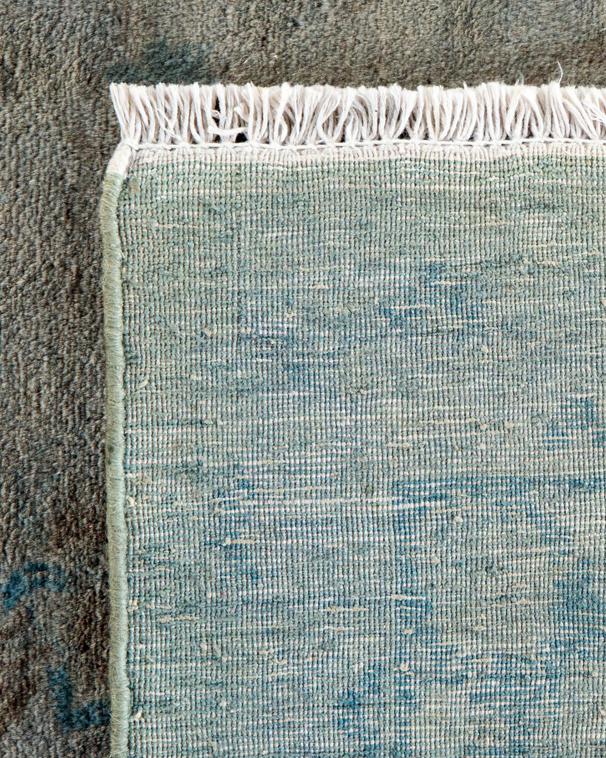 Alfombra de lana teñida a mano gris contemporánea Siglo XXI y contemporáneo en venta