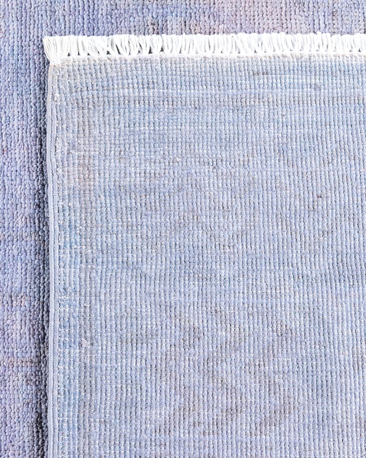 XXI secolo e contemporaneo Contemporary Overdyed Hand Knotted Wool Gray Area Rugs (Tappeto di lana grigio) in vendita