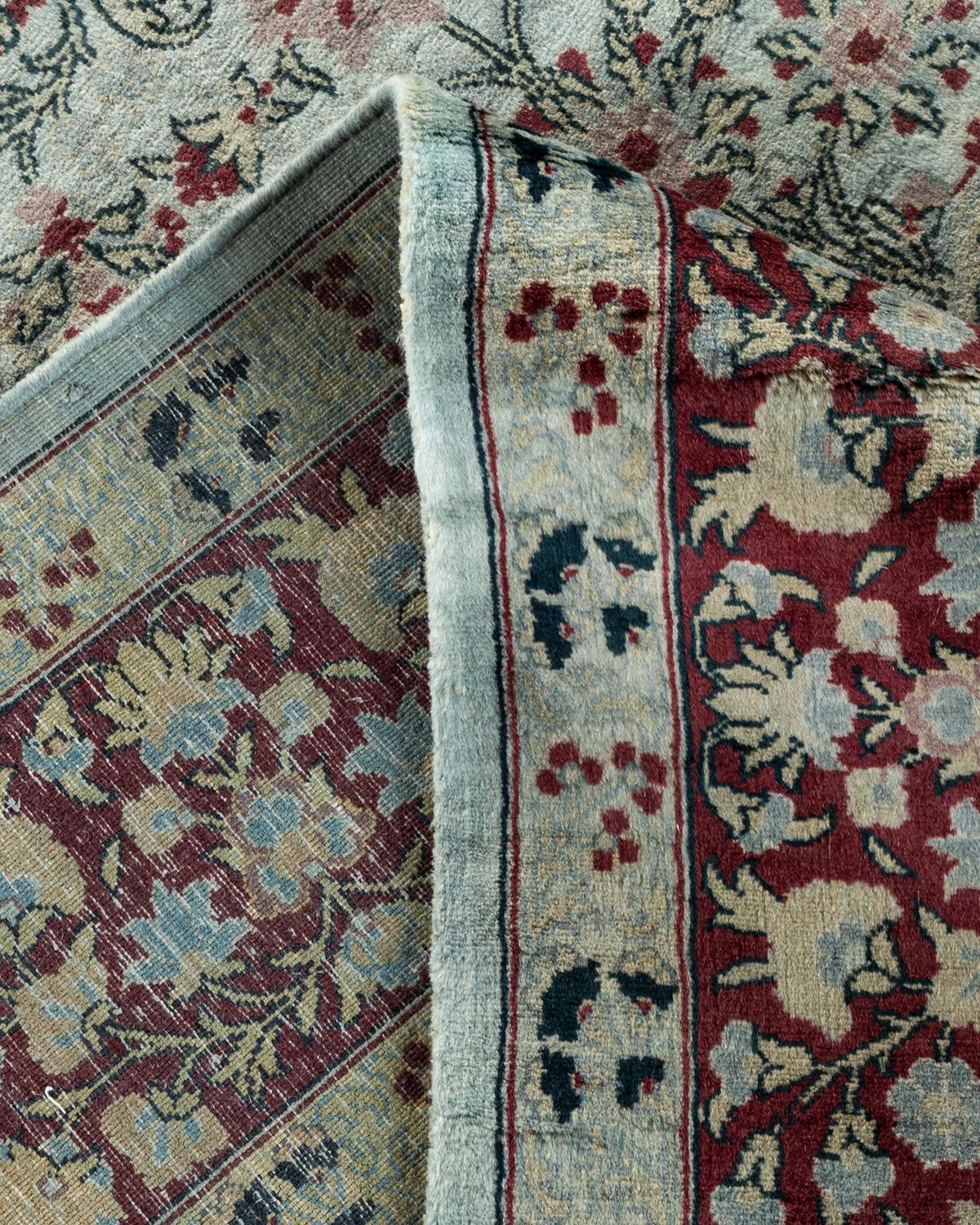 Contemporary Overdyed Hand Knotted Wool Gray Area Rug (Wolle) im Angebot