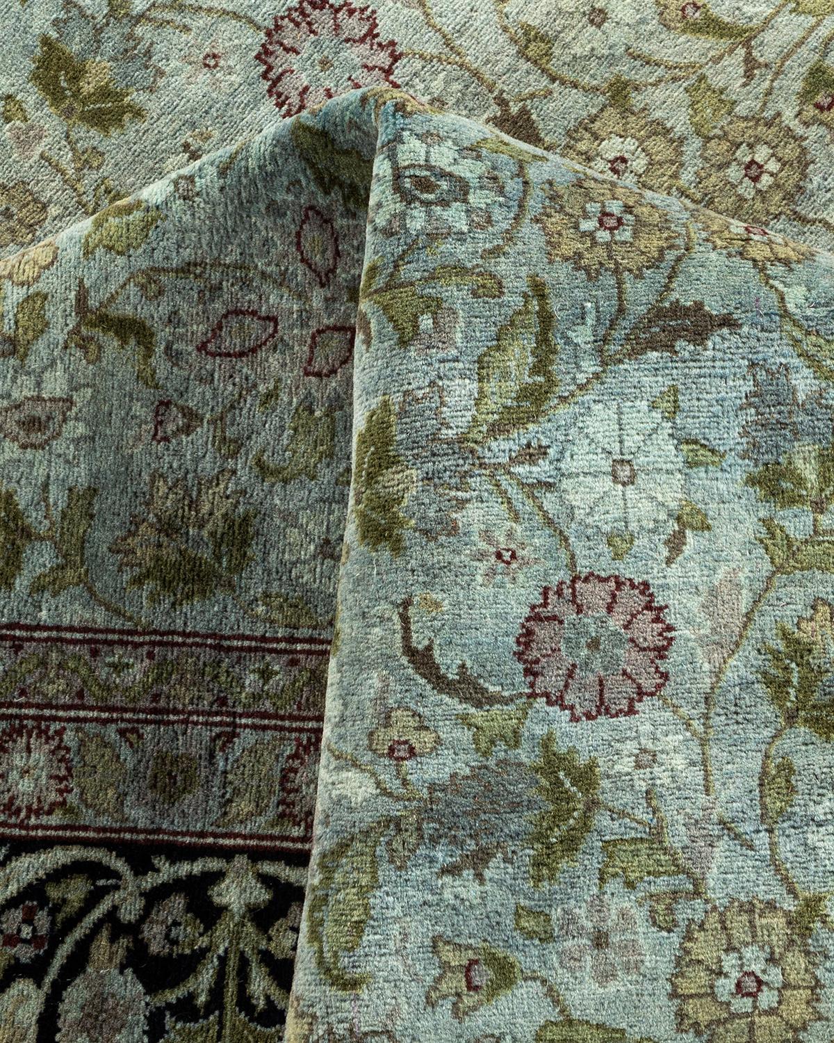 Contemporary Overdyed Hand Knotted Wool Gray Area Rugs (Tappeto di lana grigio) in vendita 1