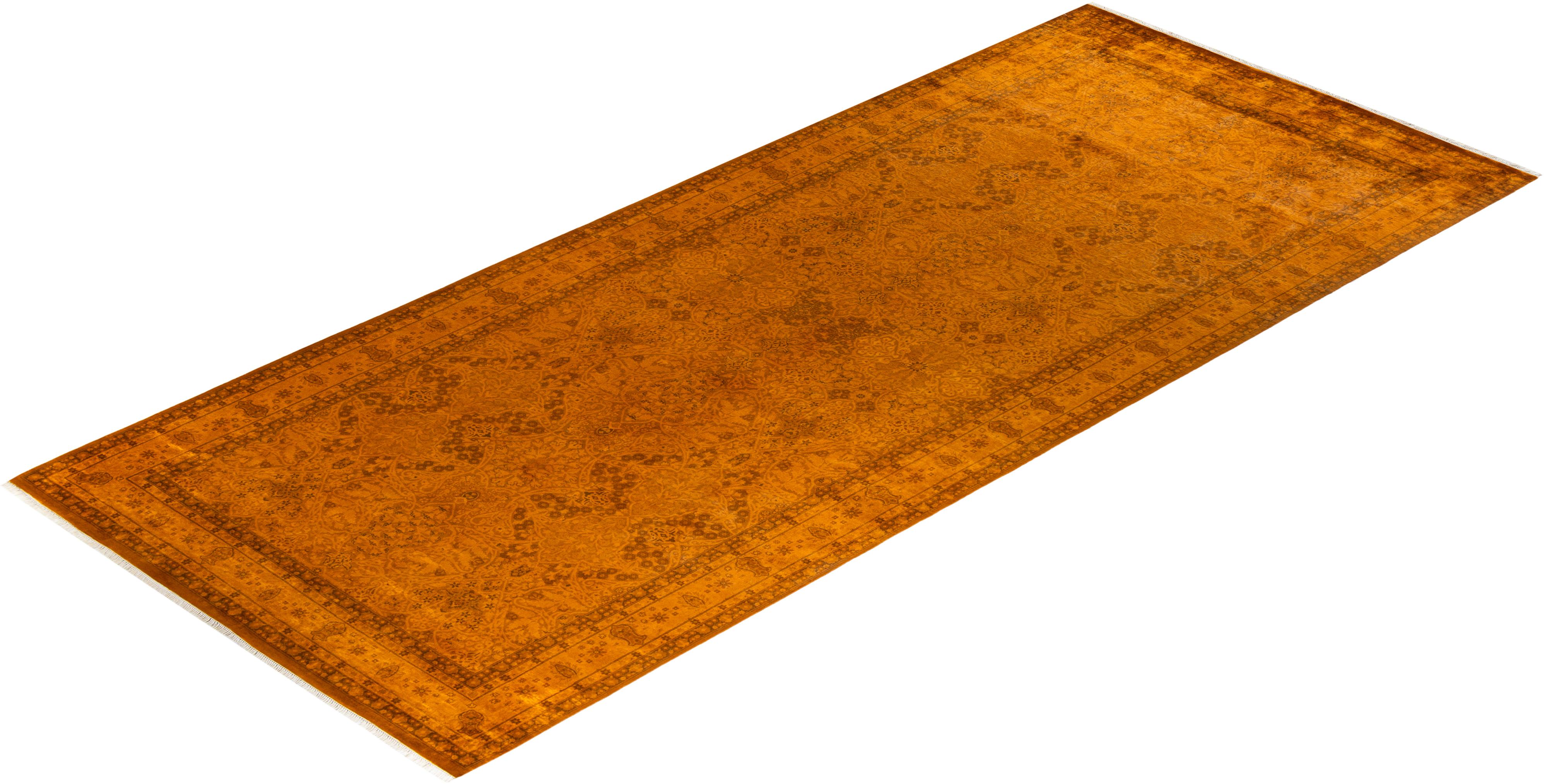 Contemporary Overdyed Hand Knotted Wool Gray Area Rug For Sale 4