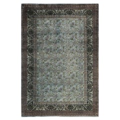 Contemporary Overdyed Hand Knotted Wool Gray Area Rug