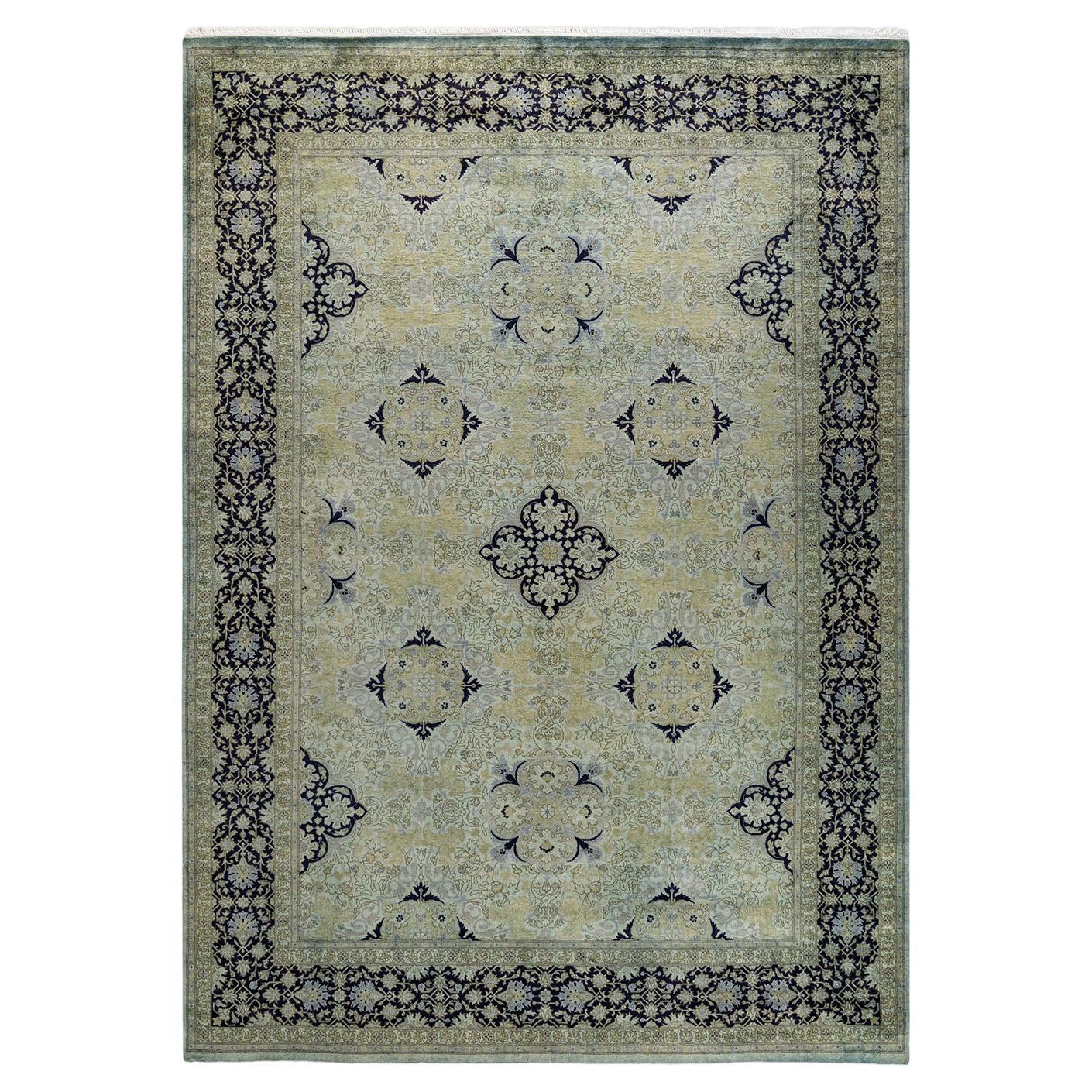 Contemporary Overdyed Hand Knotted Wool Gray Area Rugs (Tappeto di lana grigio)