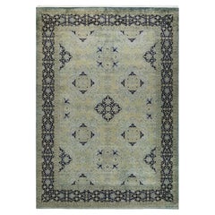 Contemporary Overdyed Hand Knotted Wool Gray Area Rugs (Tappeto di lana grigio)